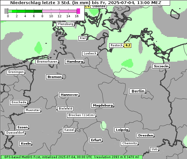 Niederschlag, 4. 7. 2025