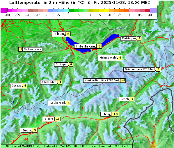 Temperatur, 28. 11. 2025
