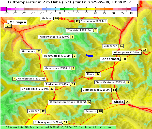 Temperatur, 30. 5. 2025