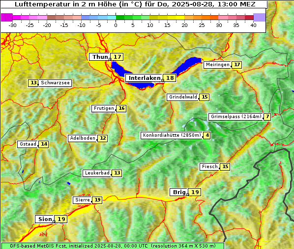 Temperatur, 28. 8. 2025
