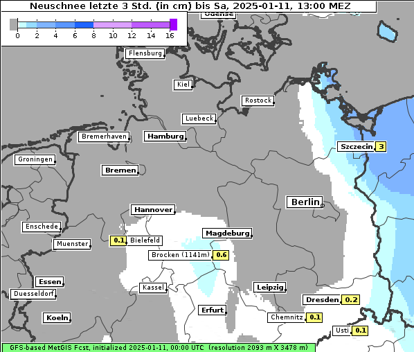 Neuschnee, 11. 1. 2025