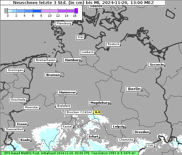 Neuschnee, 20. 11. 2024