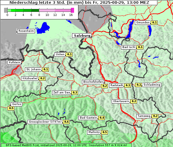 Niederschlag, 29. 8. 2025