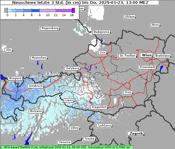 Neuschnee, 23. 1. 2025