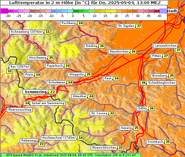 Temperatur, 4. 9. 2025