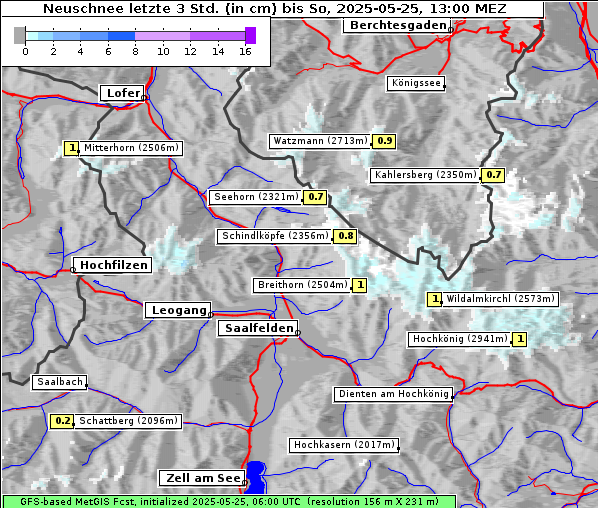 Neuschnee, 25. 5. 2025