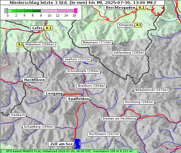 Niederschlag, 30. 7. 2025