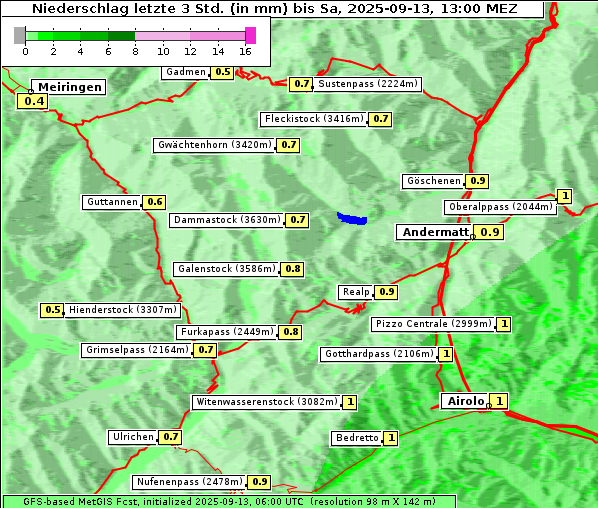 Niederschlag, 13. 9. 2025