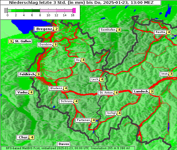 Niederschlag, 23. 1. 2025