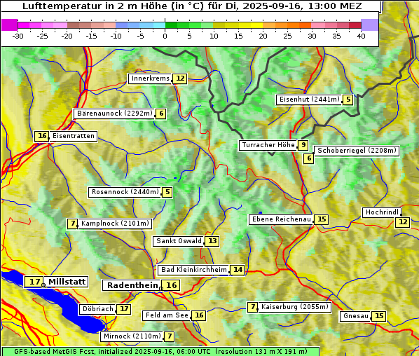 Temperatur, 16. 9. 2025