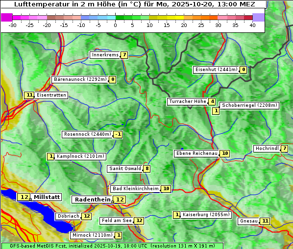 Temperatur, 20. 10. 2025