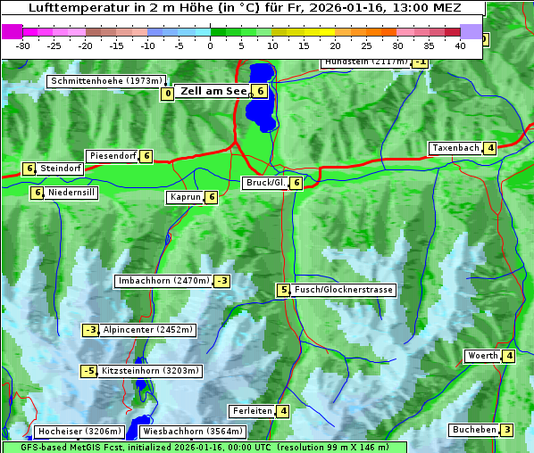 Temperatur, 16. 1. 2026