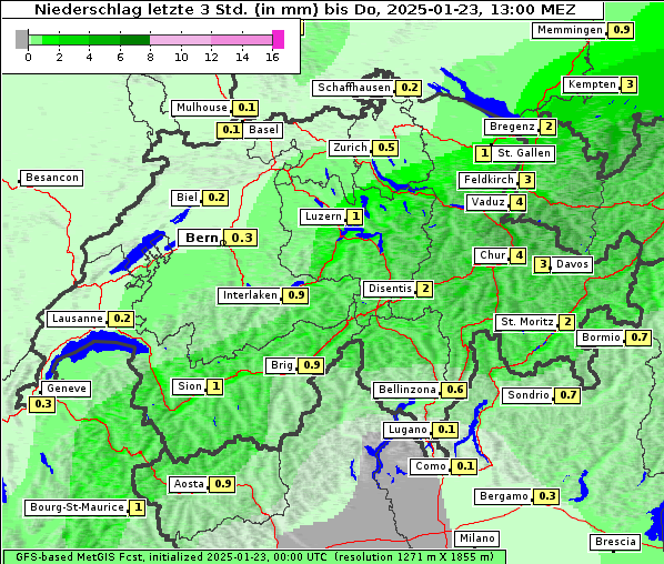 Niederschlag, 23. 1. 2025