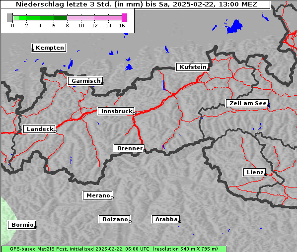 Niederschlag, 22. 2. 2025