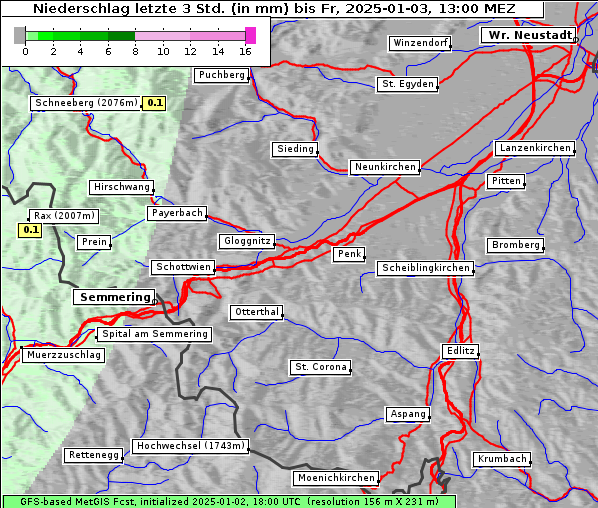 Niederschlag, 3. 1. 2025