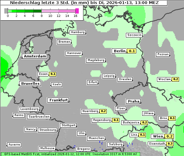 Niederschlag, 13. 1. 2026