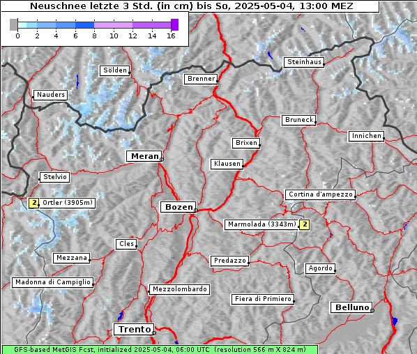 Neuschnee, 4. 5. 2025