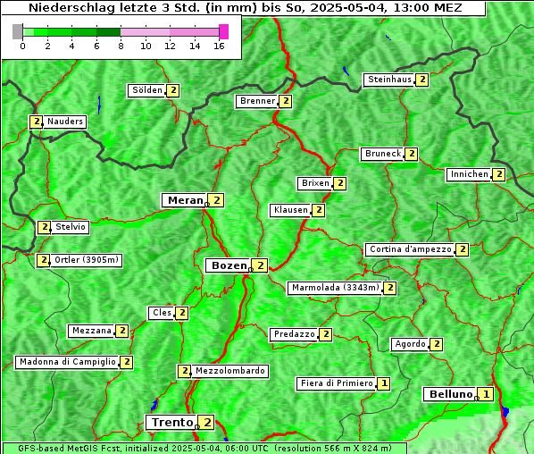 Niederschlag, 4. 5. 2025