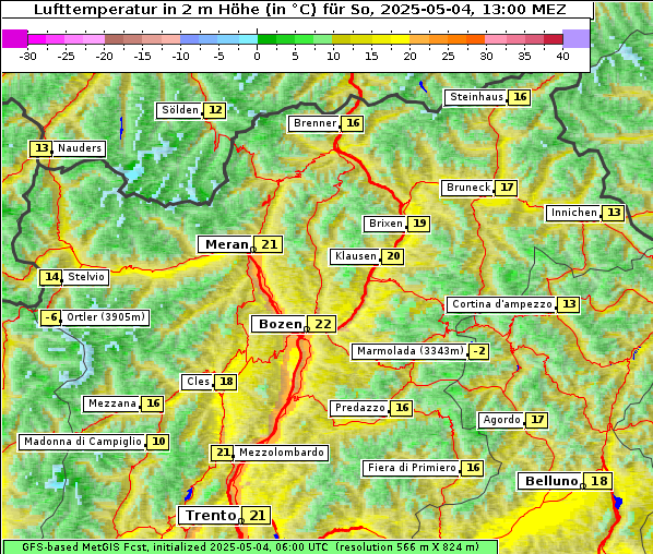 Temperatur, 4. 5. 2025