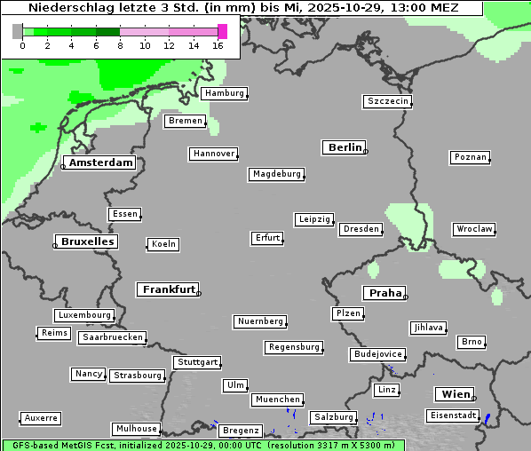 Niederschlag, 29. 10. 2025