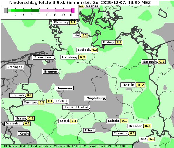 Niederschlag, 7. 12. 2025