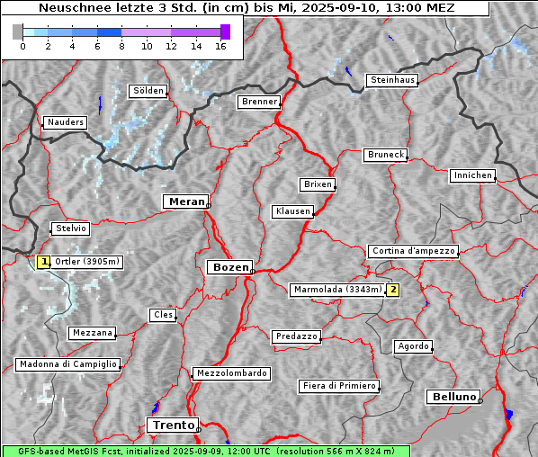 Neuschnee, 10. 9. 2025