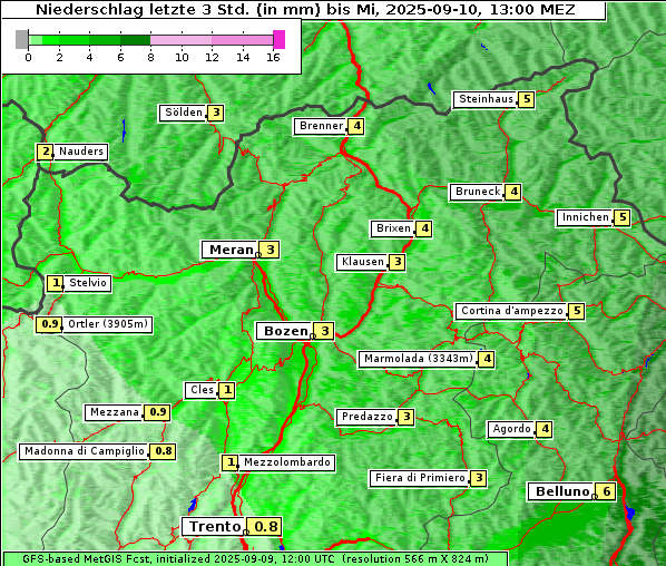 Niederschlag, 10. 9. 2025