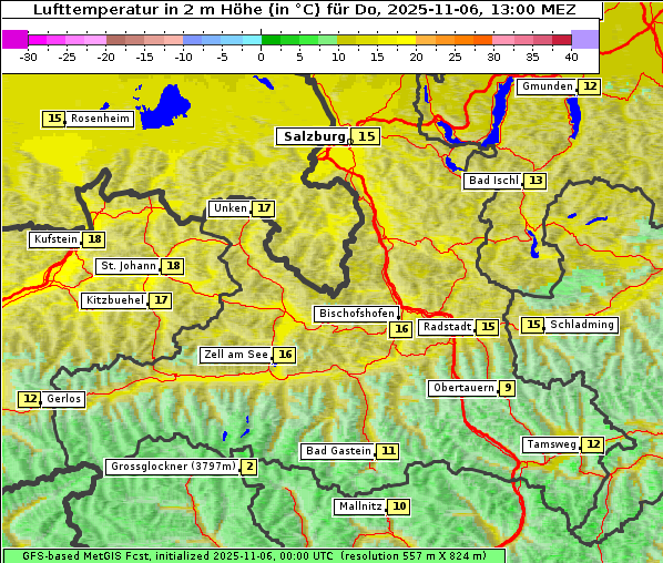Temperatur, 6. 11. 2025