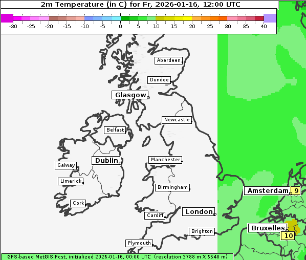 Temperatur, 16. 1. 2026