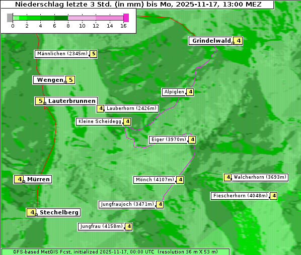 Niederschlag, 17. 11. 2025