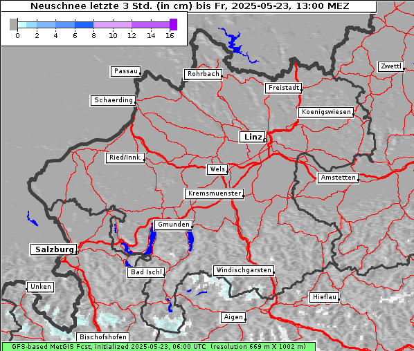 Neuschnee, 23. 5. 2025