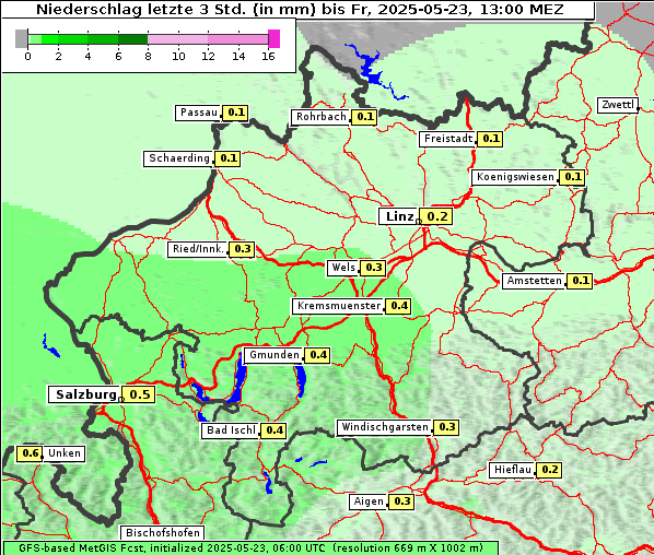 Niederschlag, 23. 5. 2025