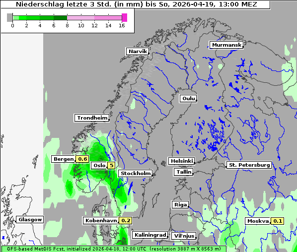 Niederschlag, 19. 4. 2026