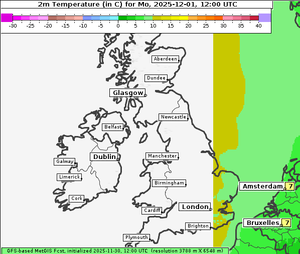 Temperatur, 1. 12. 2025