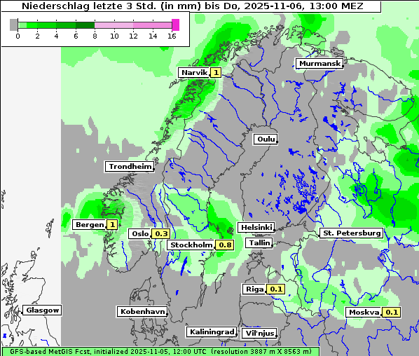 Niederschlag, 6. 11. 2025