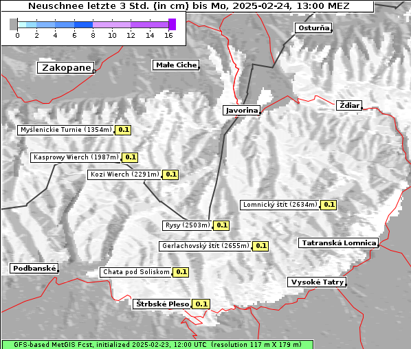 Neuschnee, 24. 2. 2025