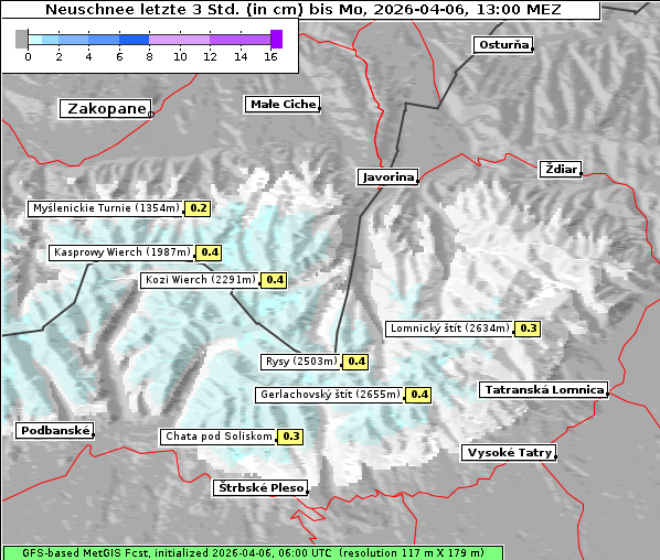 Neuschnee, 6. 4. 2026