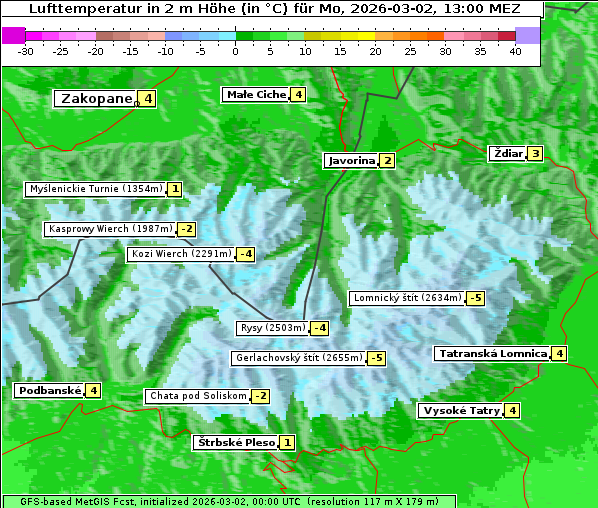 Temperatur, 2. 3. 2026