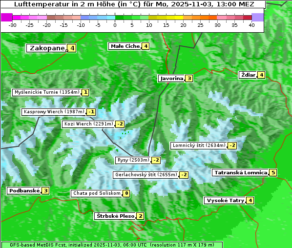 Temperatur, 3. 11. 2025