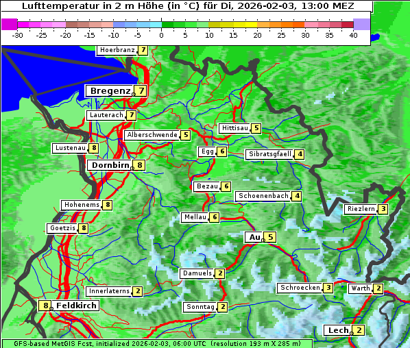 Temperatur, 3. 2. 2026