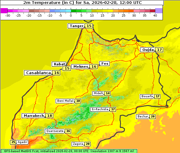 Temperatur, 28. 2. 2026