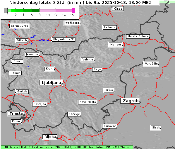 Niederschlag, 18. 10. 2025