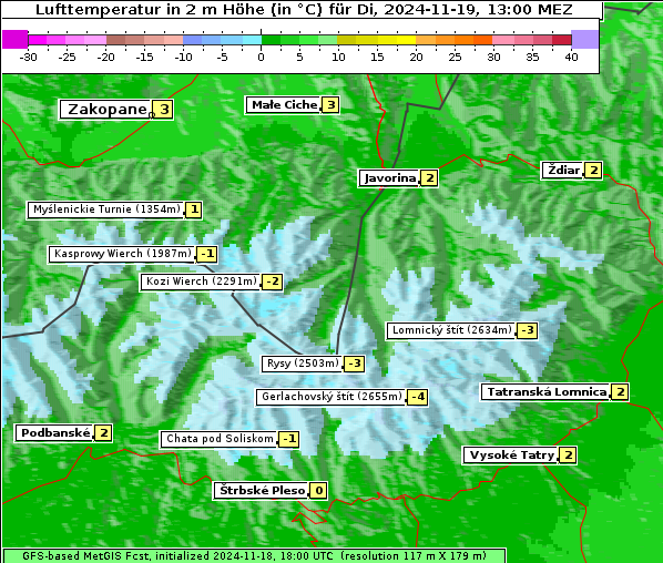 Temperatur, 19. 11. 2024