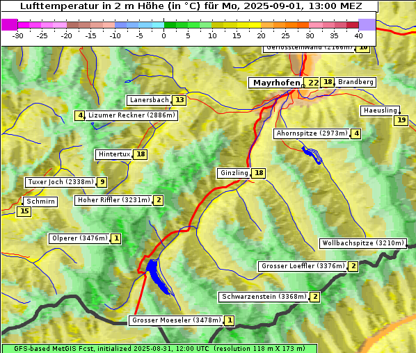Temperatur, 1. 9. 2025