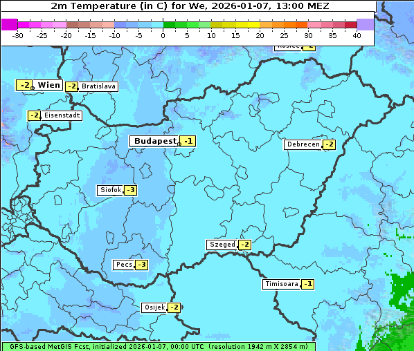 Temperatur, 7. 1. 2026
