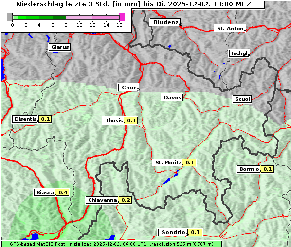 Niederschlag, 2. 12. 2025