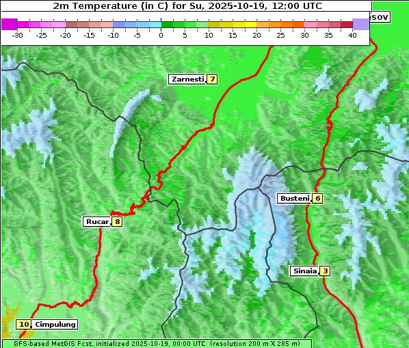 Temperatur, 19. 10. 2025