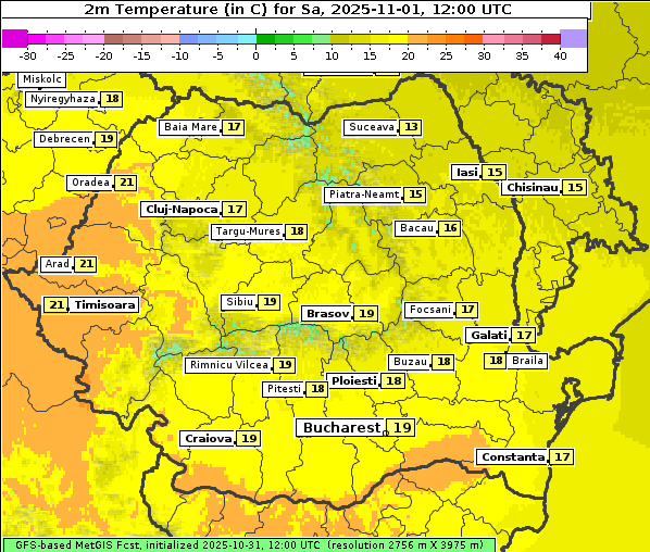 Temperatur, 1. 11. 2025
