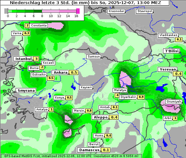Niederschlag, 7. 12. 2025