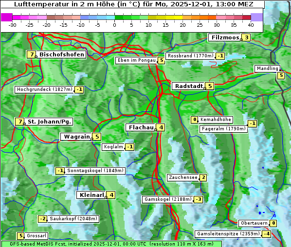 Temperatur, 1. 12. 2025